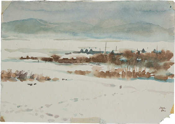 Жуков Николай Николаевич. Лот из двух работ «Зима в Сибири» 